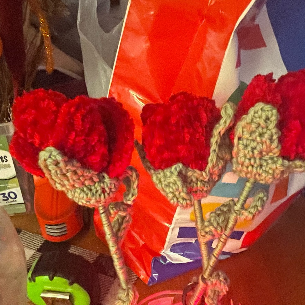 Long stem red roses